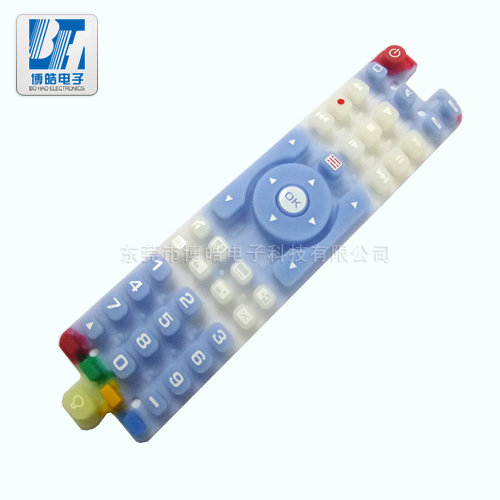 博皓多種顏色成型遙控器硅膠按鍵來(lái)圖來(lái)樣定制