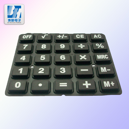用硅膠原材料做的計(jì)算器硅膠按鍵 油墨導(dǎo)電工藝