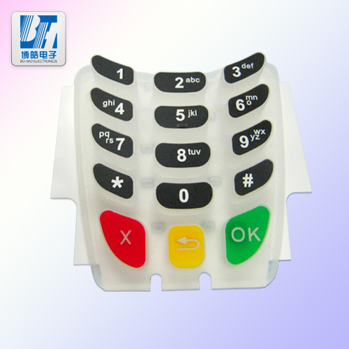 博皓pos機(jī)/刷卡機(jī)鐳雕工藝硅膠按鍵