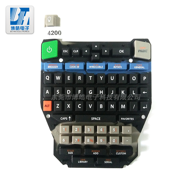 廠家定制手持標(biāo)簽機(jī) 便攜式打印機(jī)硅膠按鍵開(kāi)模定制